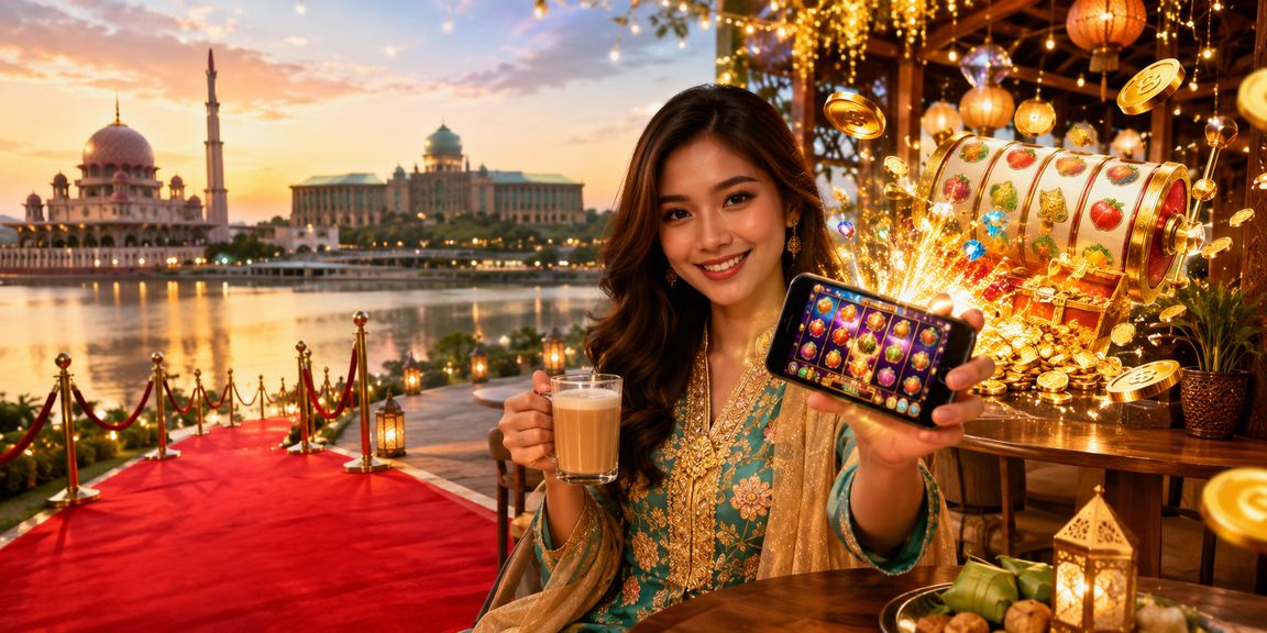Permainan slot bertemakan Hari Raya di Putrajaya dengan grafik perayaan Malaysia